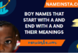 Baby Boy Names That Start With A And End With A And Their Meanings