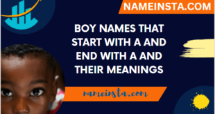 Baby Boy Names That Start With A And End With A And Their Meanings