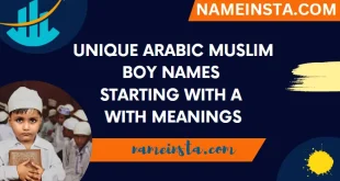 Unique Arabic Muslim Boy Names Starting With A With Meanings