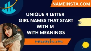 Unique 4 Letter Girl Names That Start With M With Meanings