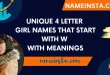 Unique 4 Letter Girl Names That Start With W With Meanings