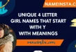 Unique 4 Letter Girl Names That Start With Y With Meanings