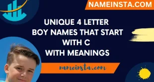 Unique 4 Letter Boy Names That Start With C With Meanings