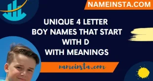 Unique 4 Letter Boy Names That Start With D With Meanings