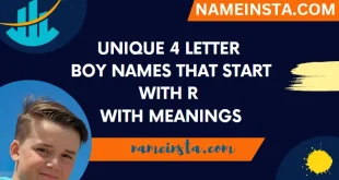 Unique 4 Letter Boy Names That Start With R With Meanings