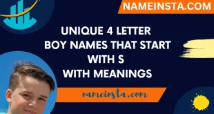 Unique 4 Letter Boy Names That Start With S With Meanings