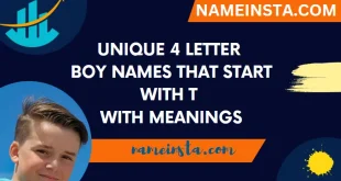 Unique 4 Letter Boy Names That Start With T With Meanings