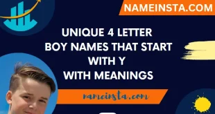 Unique 4 Letter Boy Names That Start With Y With Meanings