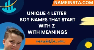 Unique 4 Letter Boy Names That Start With Z With Meanings